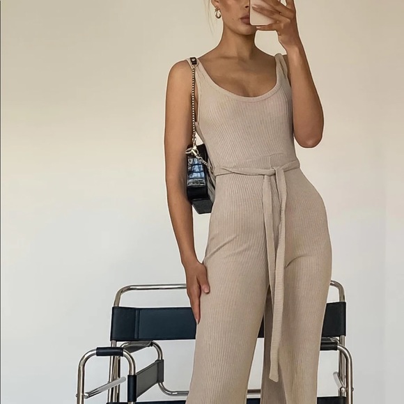 Princess Polly beige Callie jumpsuit - Picture 2 of 4